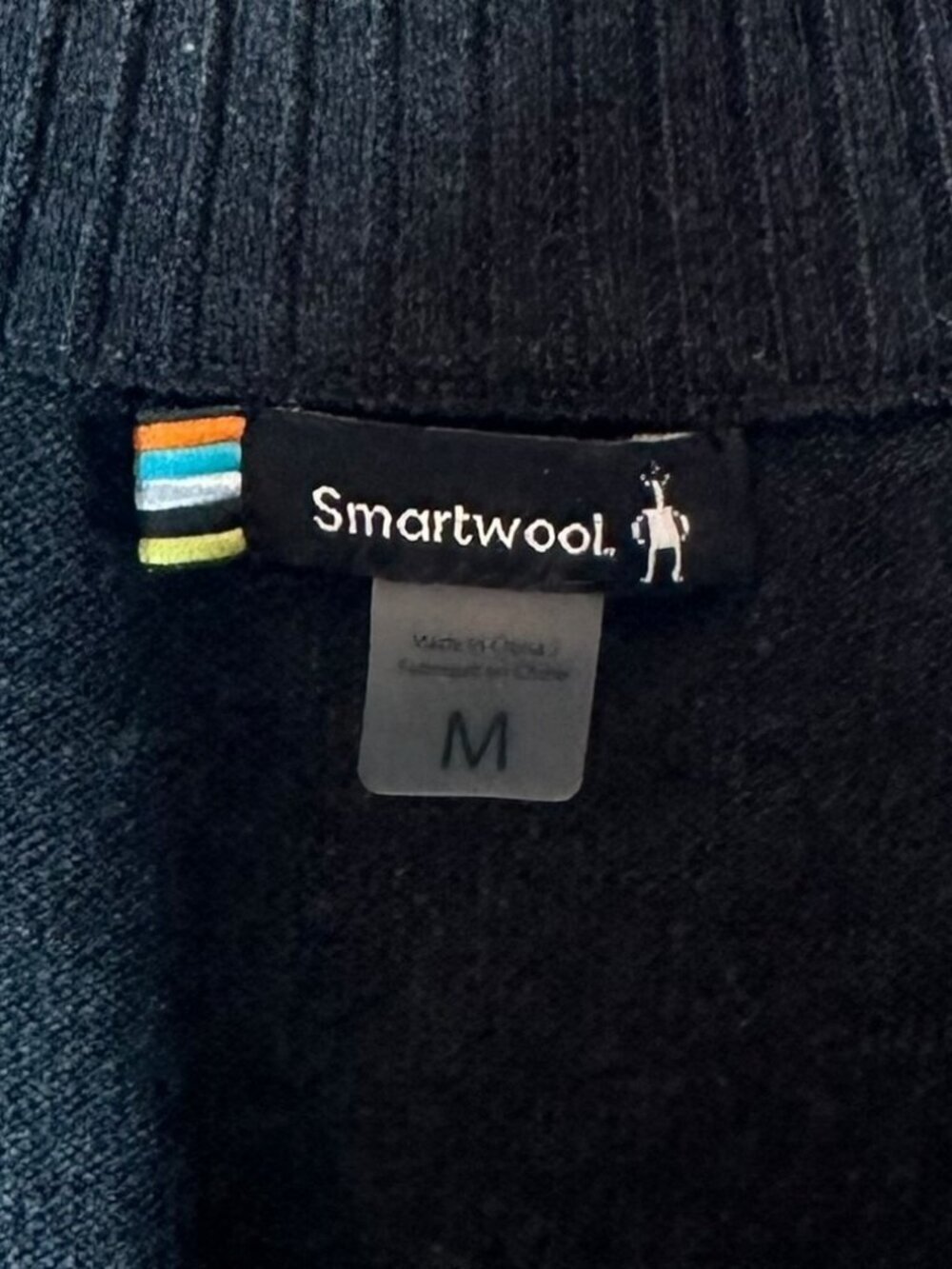 Smartwool Charcoal Gray 1/4 Zip Merino Wool Sweater Men's Size M - Picture 4 of 4